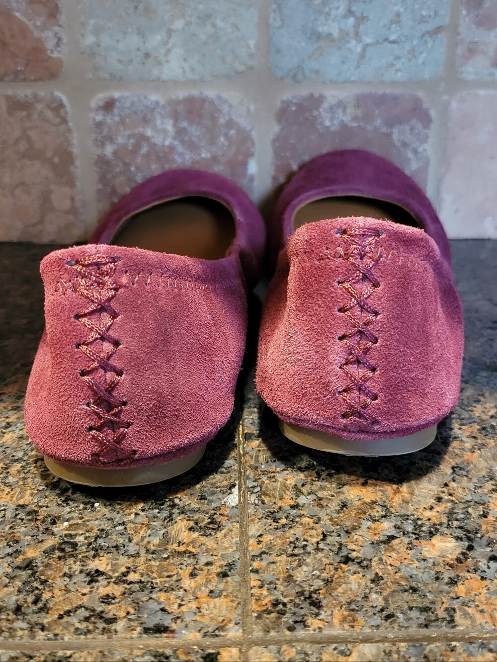 LUCKY BRAND Red Suede Flats 7 1/2 - Picture 5 of 6